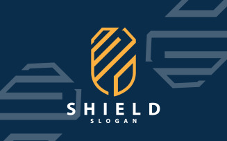 Simple Security Shield Logo Design Vector V3