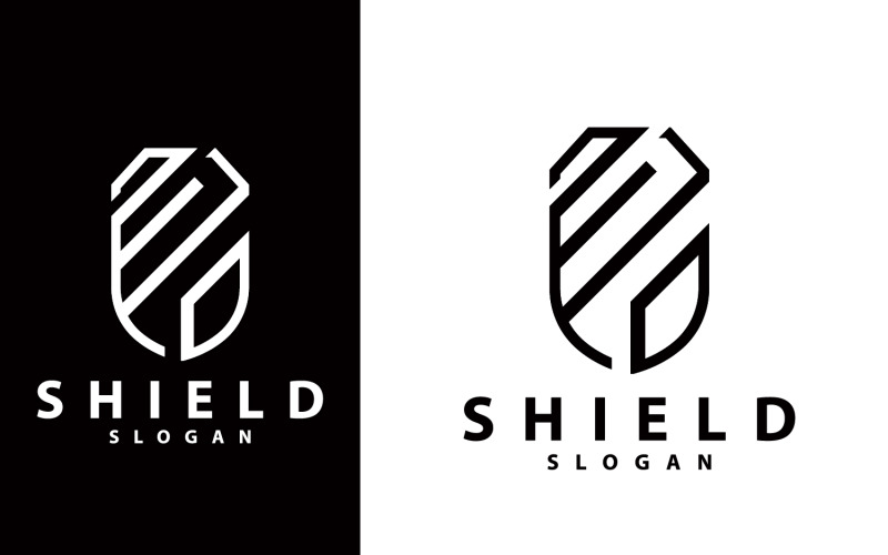 Simple Security Shield Logo Design Vector V4 Logo Template