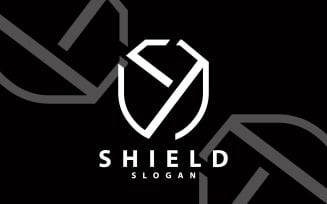 Simple Security Shield Logo Design Vector V5