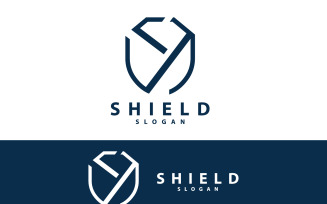 Simple Security Shield Logo Design Vector V6