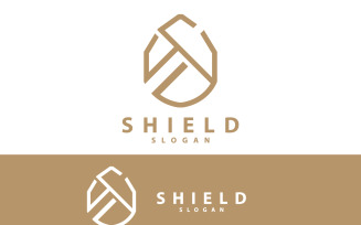 Simple Security Shield Logo Design Vector V8