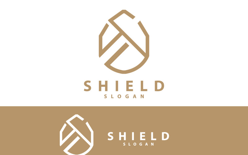Simple Security Shield Logo Design Vector V8 Logo Template