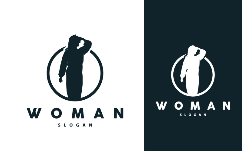 Woman Logo Beauty And Elegance Design V4 Logo Template