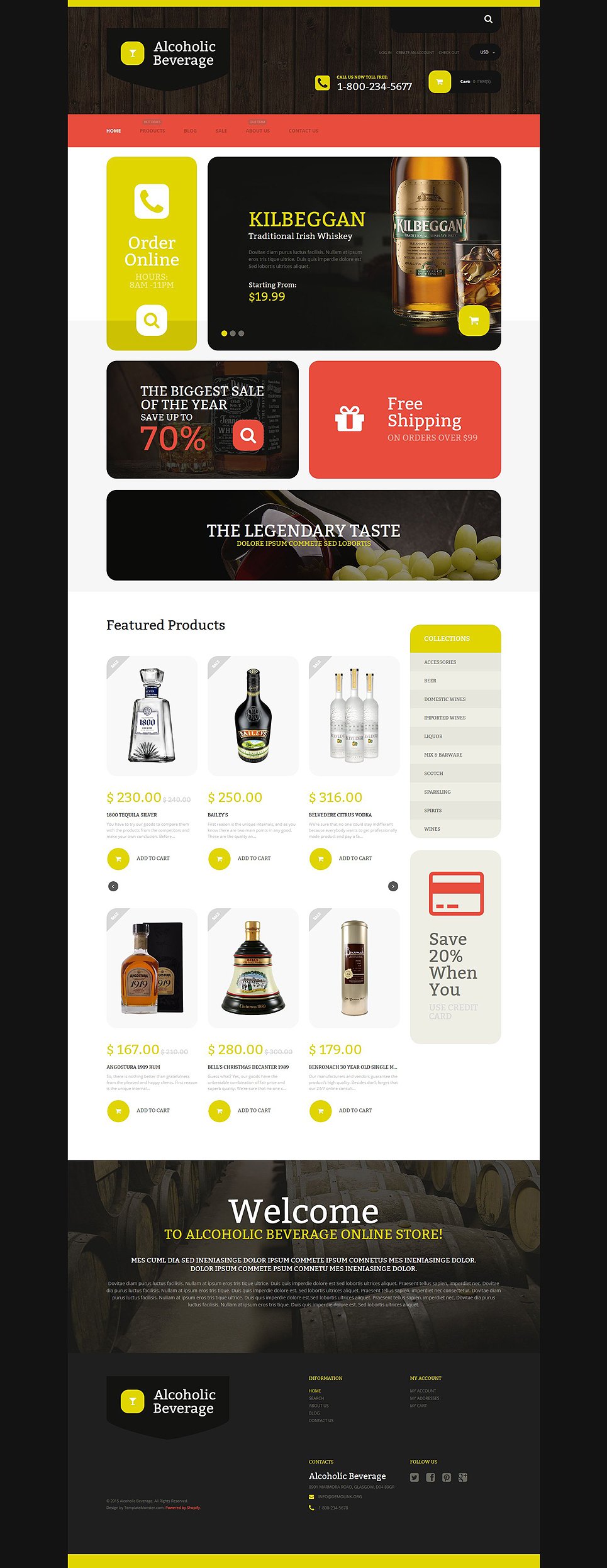 Alcoholic Beverage Store Shopify Theme New Screenshots BIG