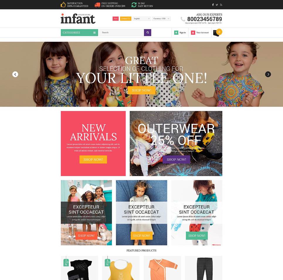 Baby Store osCommerce Theme Big Screenshot Baby Store OsCommerce Template New Screenshots BIG