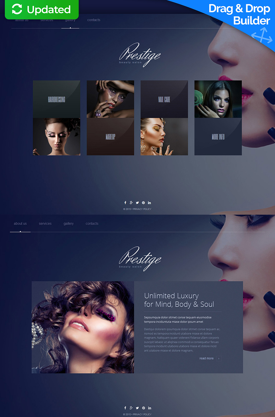 Beauty Salon Responsive Moto CMS 3 Template New Screenshots BIG