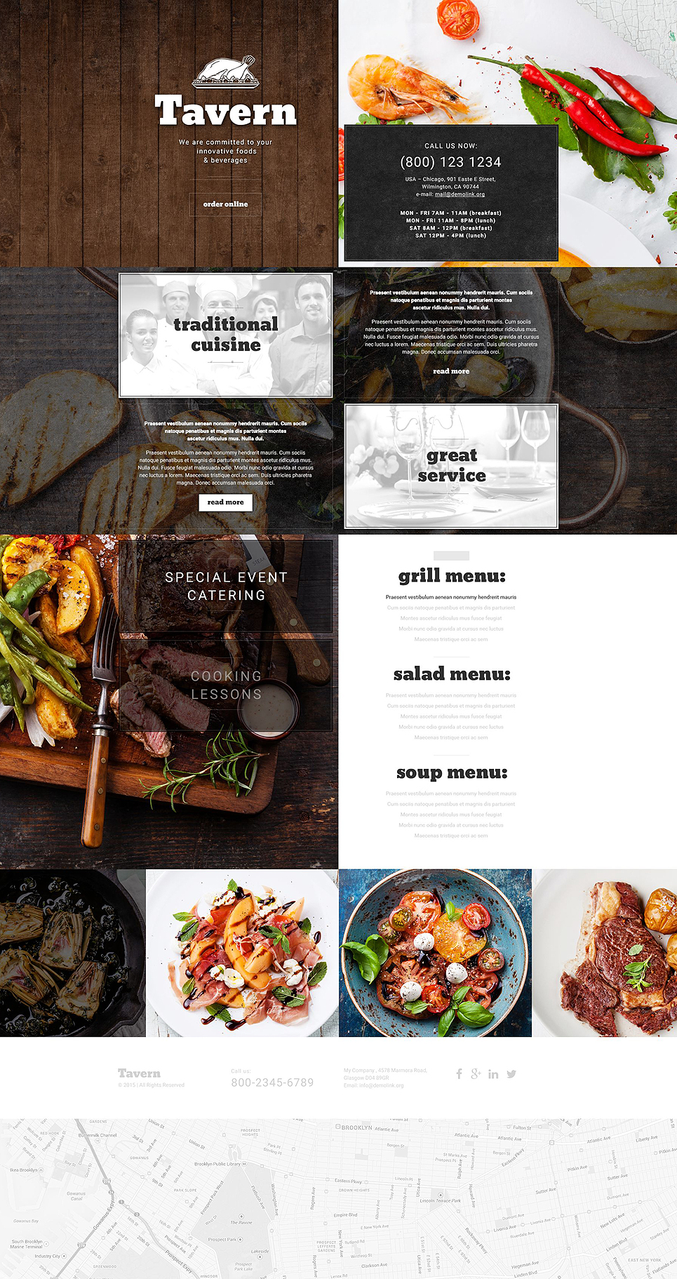 Cafe and Restaurant Responsive Landing Page Template New Screenshots BIG