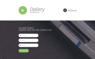 Delivery Services Responsive Landing Page Template