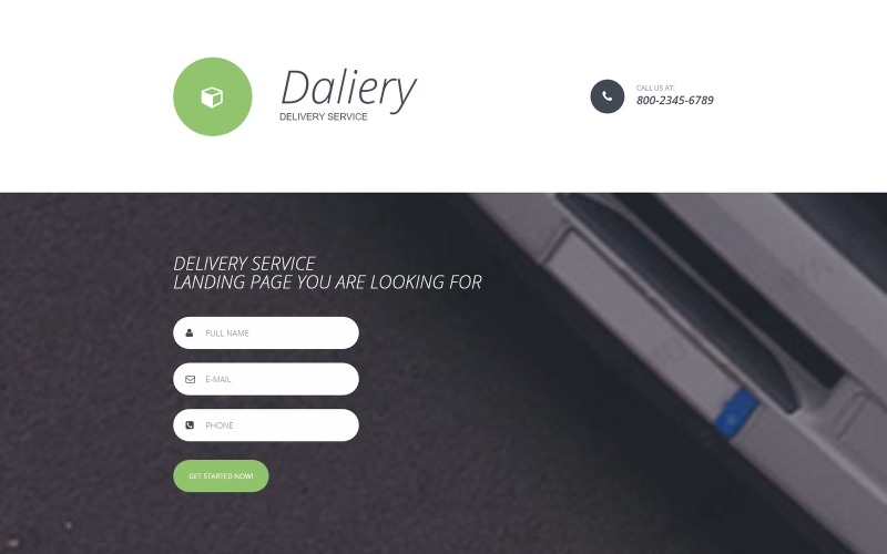 Delivery Services Responsive Landing Page Template