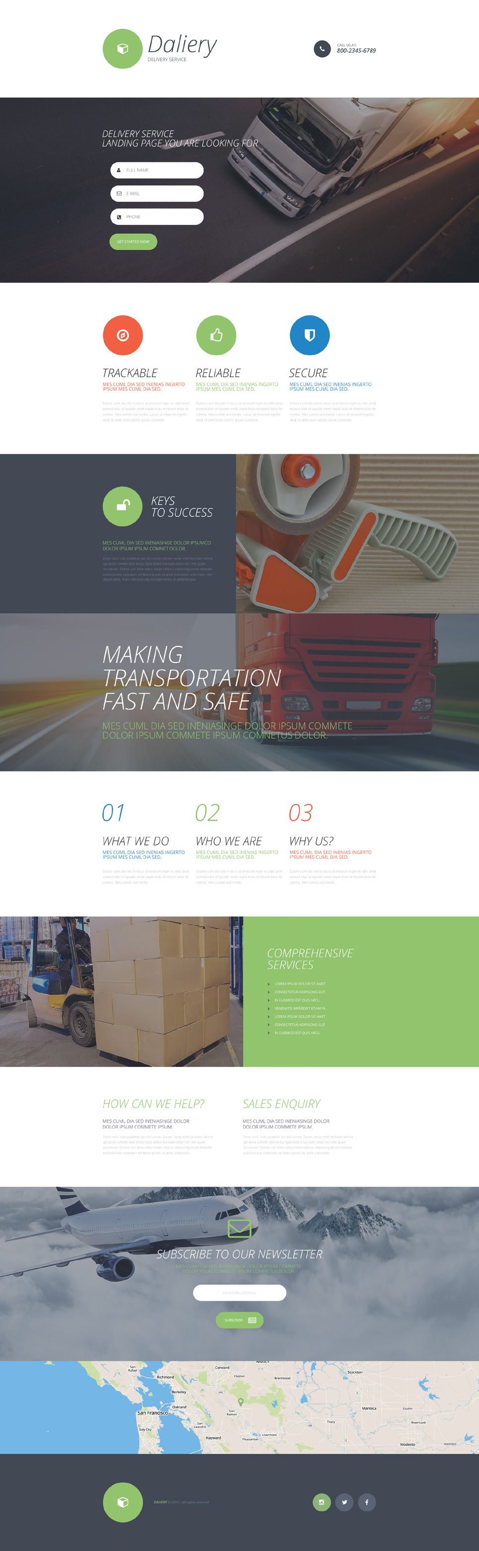 Delivery Services Responsive Landing Page Template New Screenshots BIG