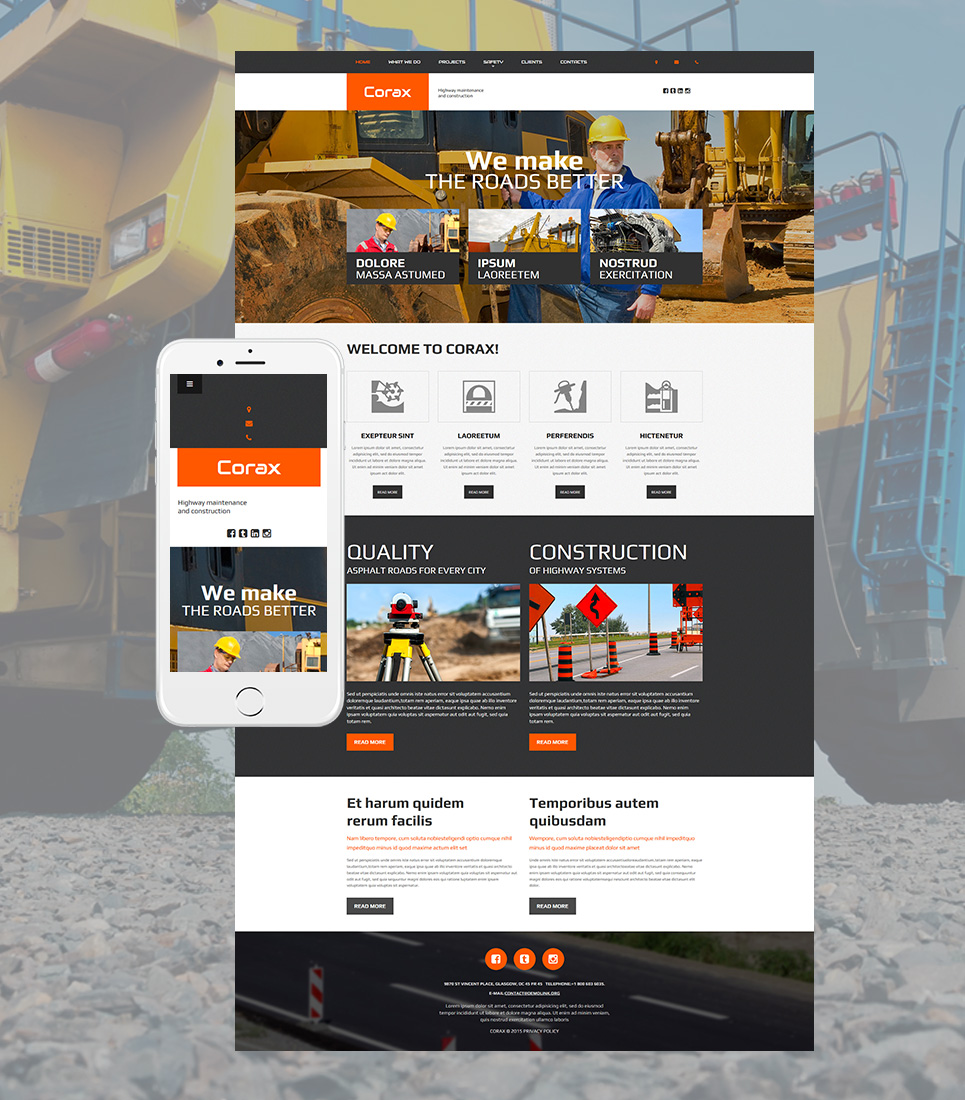 Industrial Responsive Moto CMS 3 Template New Screenshots BIG