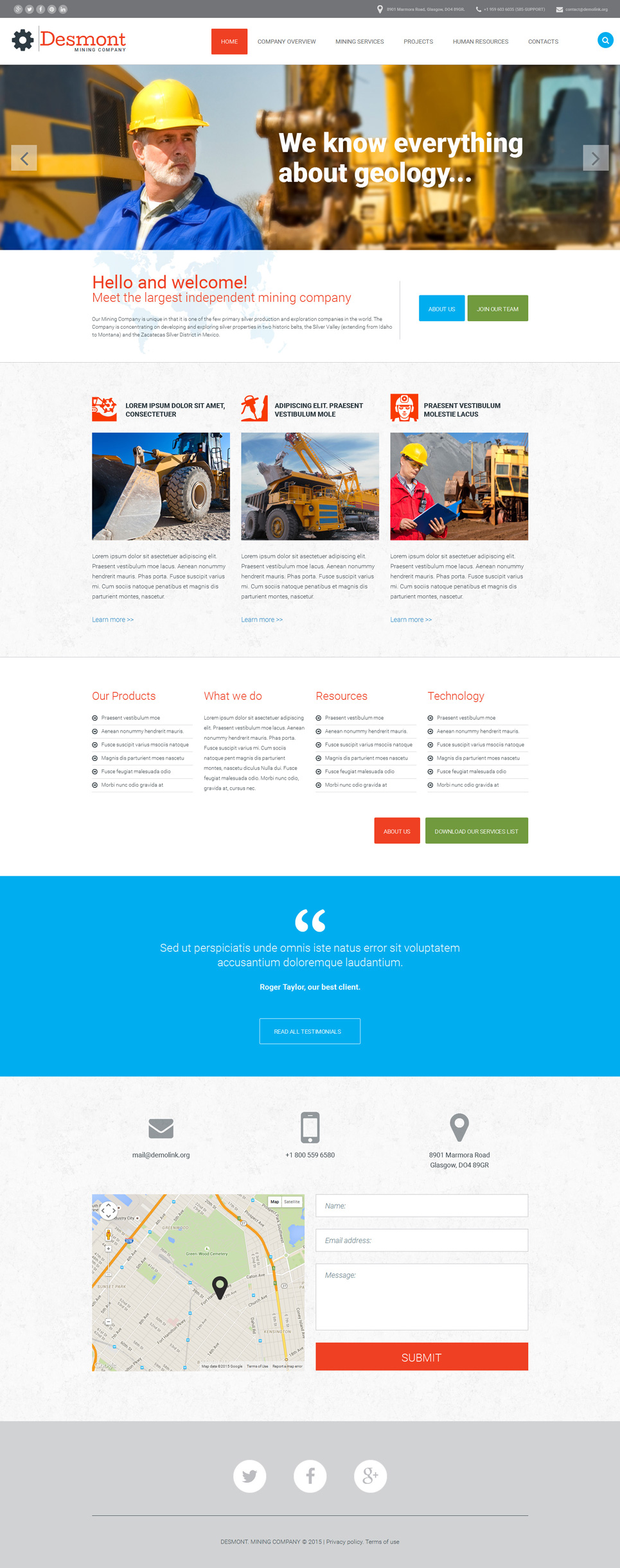 Mining Company Website Template New Screenshots BIG