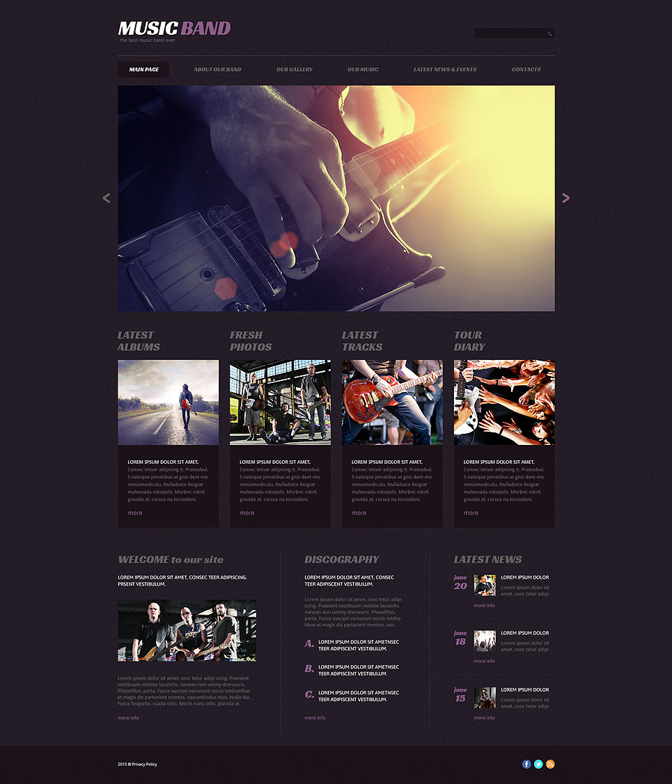 Music Band Responsive WordPress Theme New Screenshots BIG