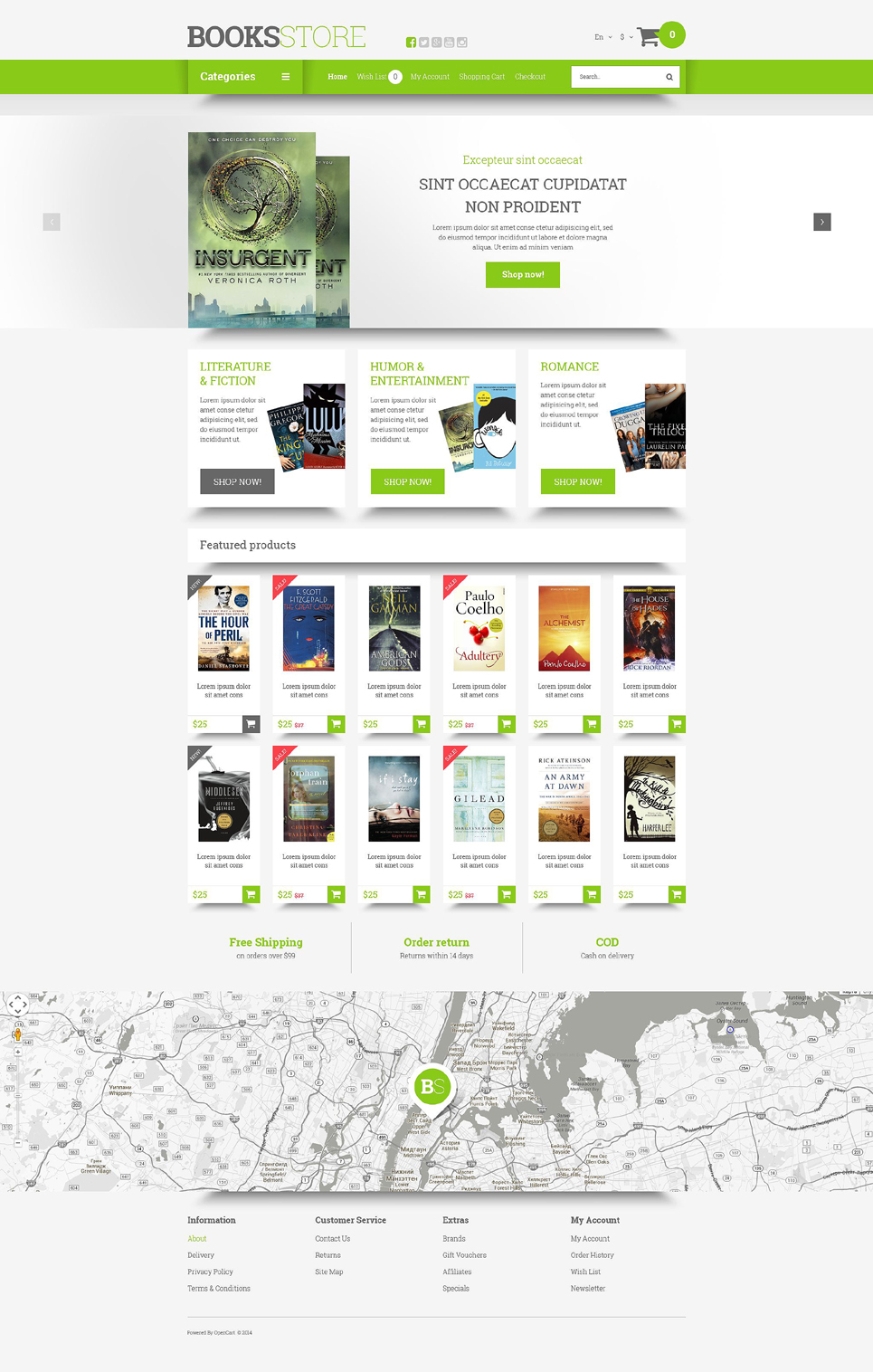 Online Literature Orders OpenCart Template New Screenshots BIG