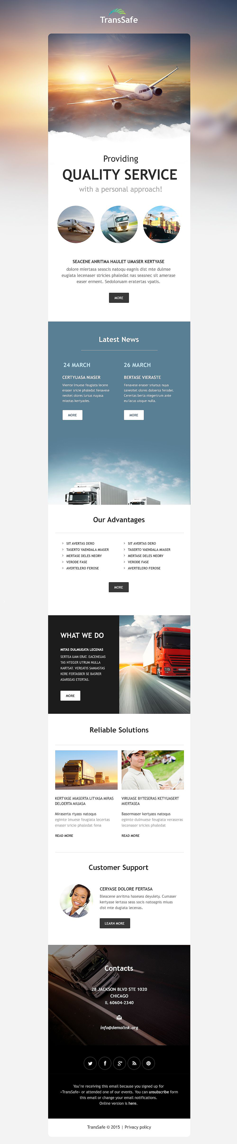 Transportation Responsive Newsletter Template New Screenshots BIG