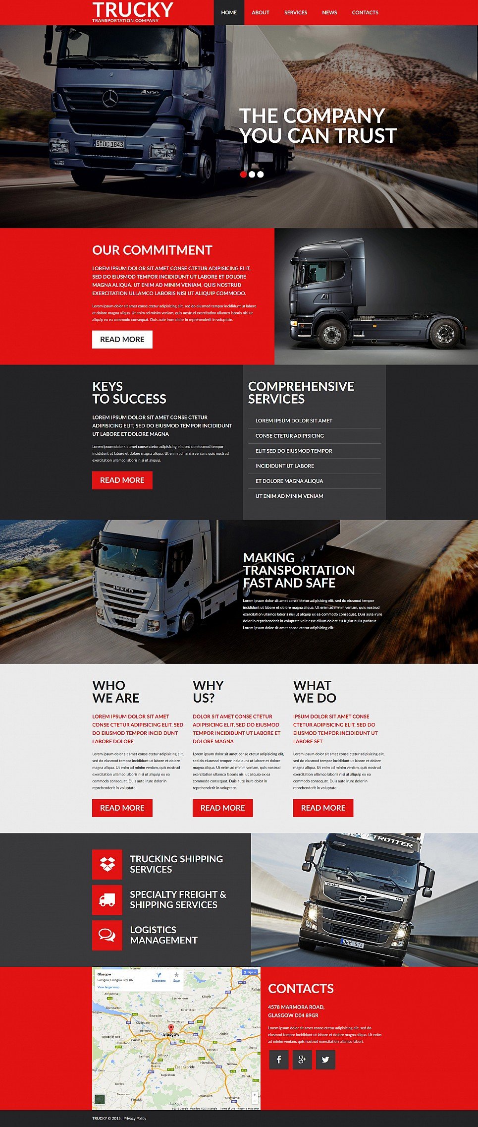 Trucking Responsive Moto CMS 3 Template New Screenshots BIG