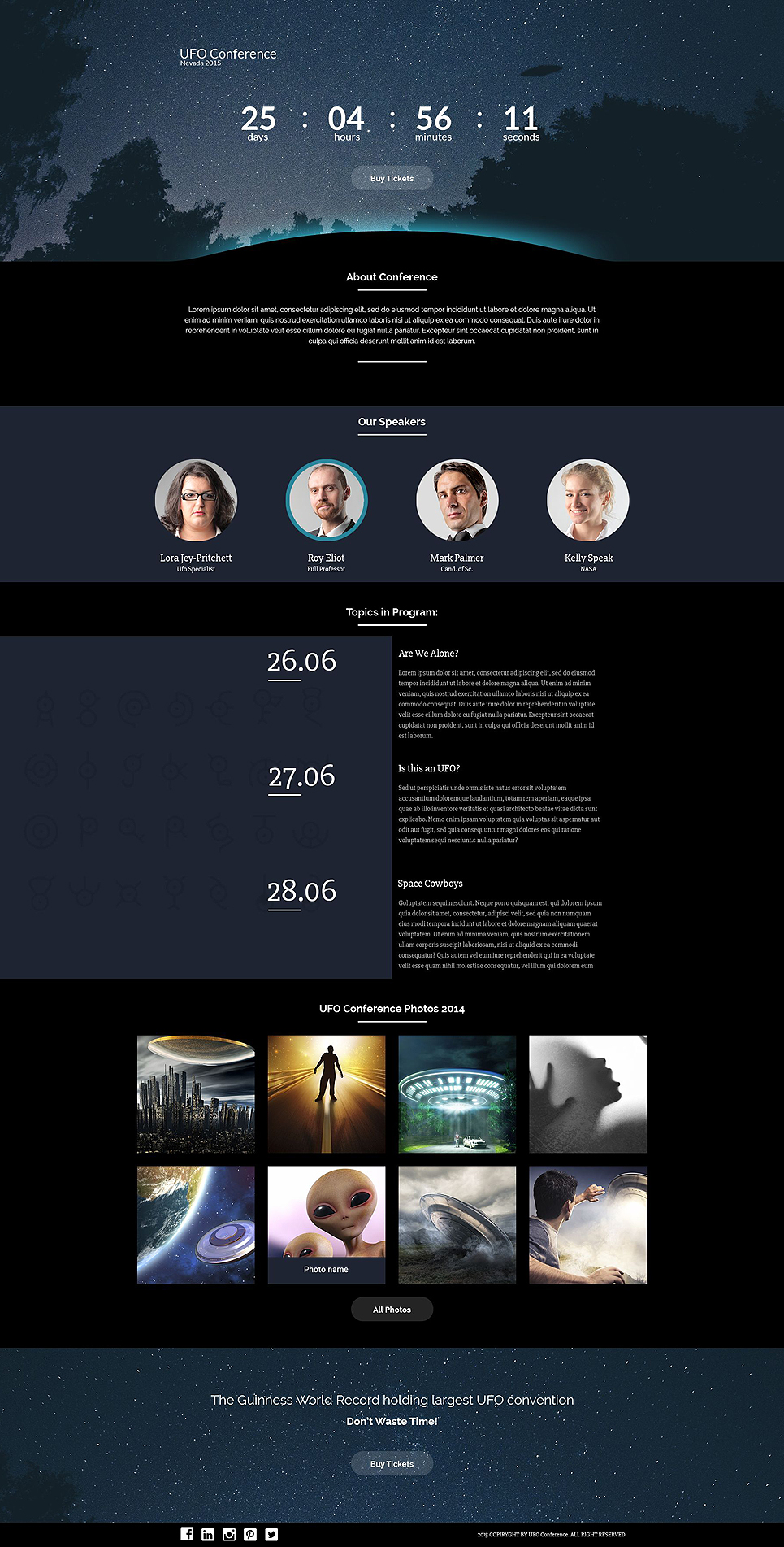 UFO Responsive Landing Page Template New Screenshots BIG