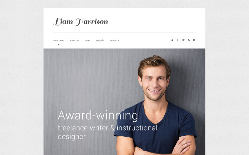 Writer/Author Responsive Website Template