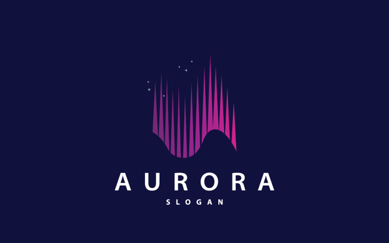 Aurora Light Wave Sky View Logo Design V1 Logo Template