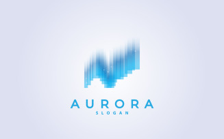 Aurora Light Wave Sky View Logo Design V4