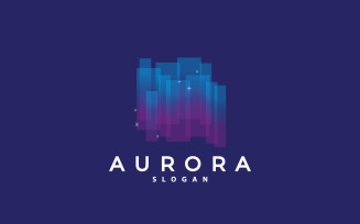 Aurora Light Wave Sky View Logo Design V5