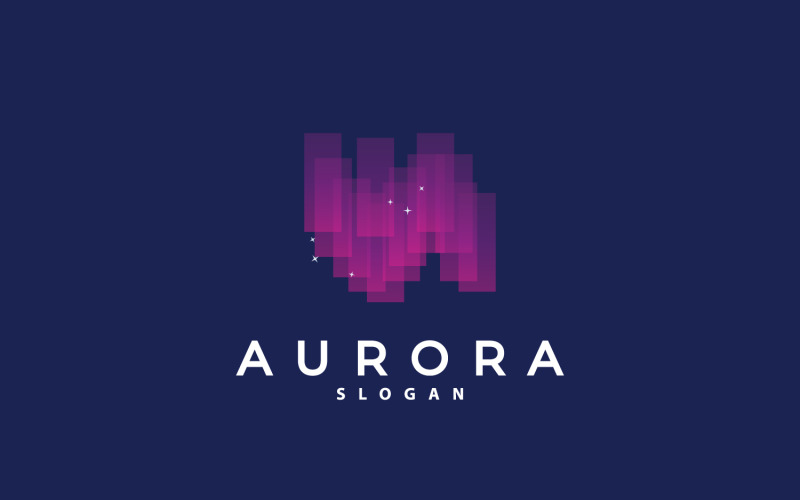Aurora Light Wave Sky View Logo Design V6 Logo Template