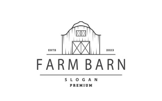 Barn Farm Logo Minimalist Rustic Design V1