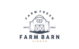 Barn Farm Logo Minimalist Rustic Design V2