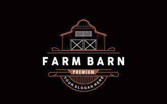 Barn Farm Logo Minimalist Rustic Design V4
