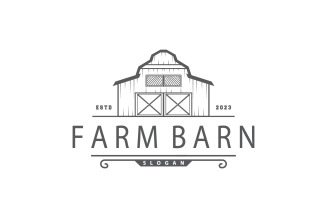 Barn Farm Logo Minimalist Rustic Design V5