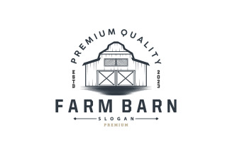 Barn Farm Logo Minimalist Rustic Design V6