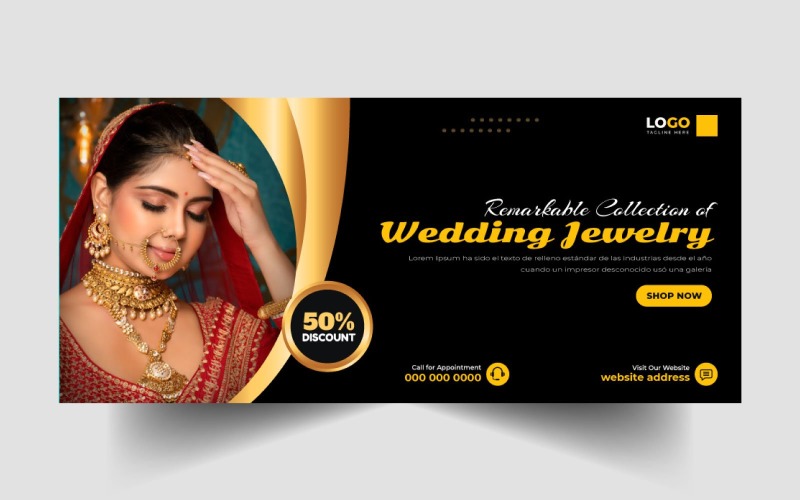 Jewelry Sale Social Media Facebook Cover Ver-20