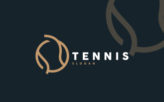 Tennis Logo Design Sport Silhouette Illustration V2