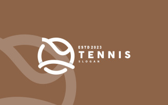 Tennis Logo Design Sport Silhouette Illustration V3
