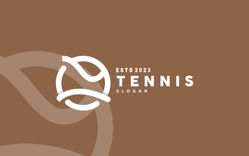 Tennis Logo Design Sport Silhouette Illustration V3 Logo Template