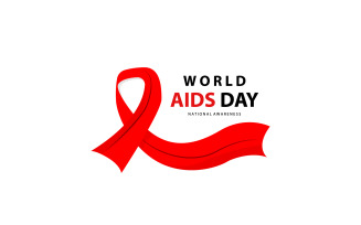 World Aids Day Design Simple Aids Ribbon V1