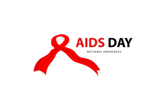World Aids Day Design Simple Aids Ribbon V3