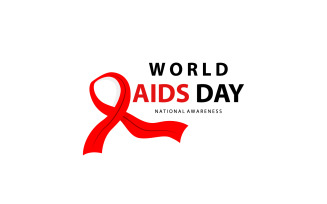 World Aids Day Design Simple Aids Ribbon V4
