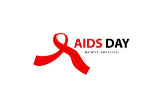 World Aids Day Design Simple Aids Ribbon V5