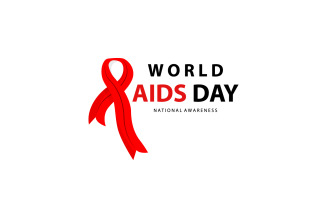 World Aids Day Design Simple Aids Ribbon V6