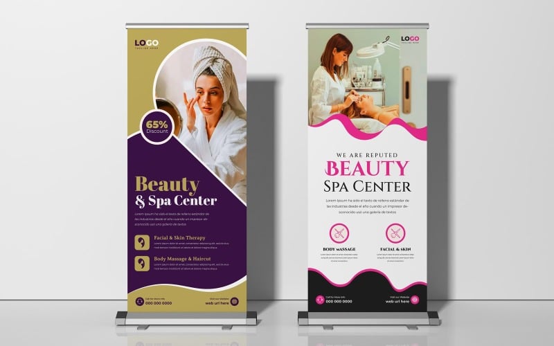 Beauty Spa Salon Roll Up Banner Standee Ver-1 Corporate Identity