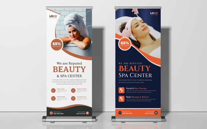 Beauty Spa Salon Roll Up Banner Standee Ver-2 Corporate Identity
