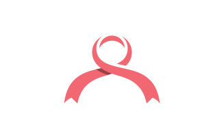 Breast cancer awareness logo design. Illustration icon vector v12