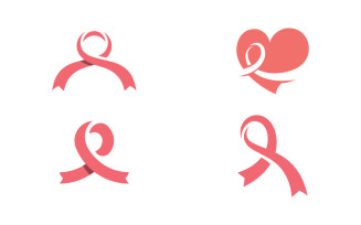 Breast cancer awareness logo design. Illustration icon vector v14