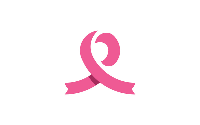 Breast cancer awareness logo design. Illustration icon vector v6 Logo Template