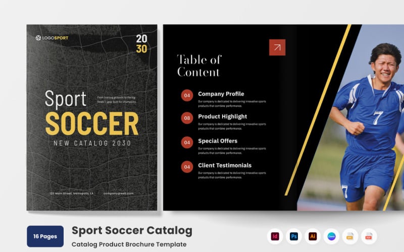 Football Club Collection Brochure Magazine Template