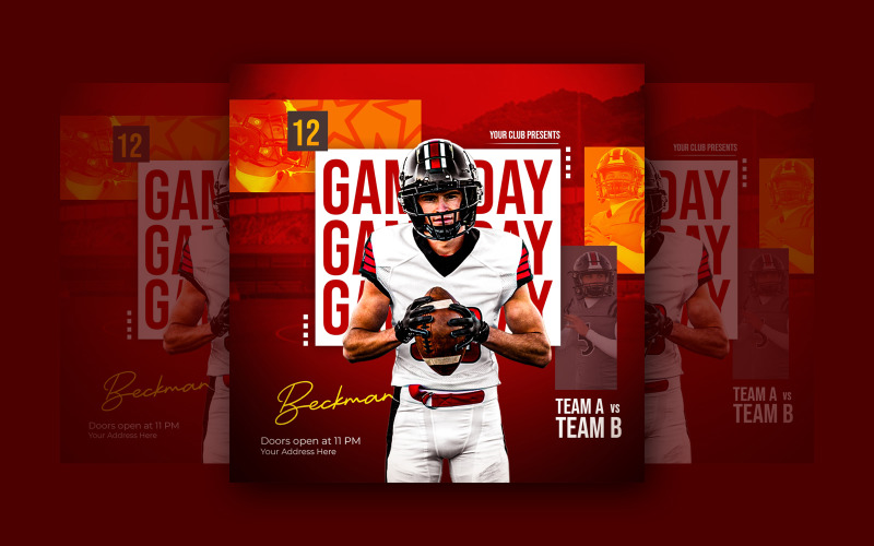 Football Club Social Media Post Template