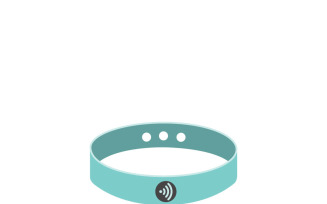 Modern NFC Smart Bracelet Icon for Wearable Tech UI Design