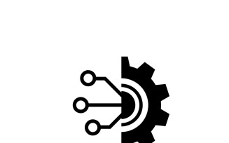 Premium Gear Smart AI Vector Icon for Modern Web Design