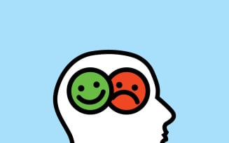 Colorful Emotional Faces Mental Health Illustration